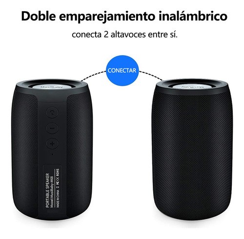 Bocina Zealot S32 portátil con bluetooth y wifi negra
