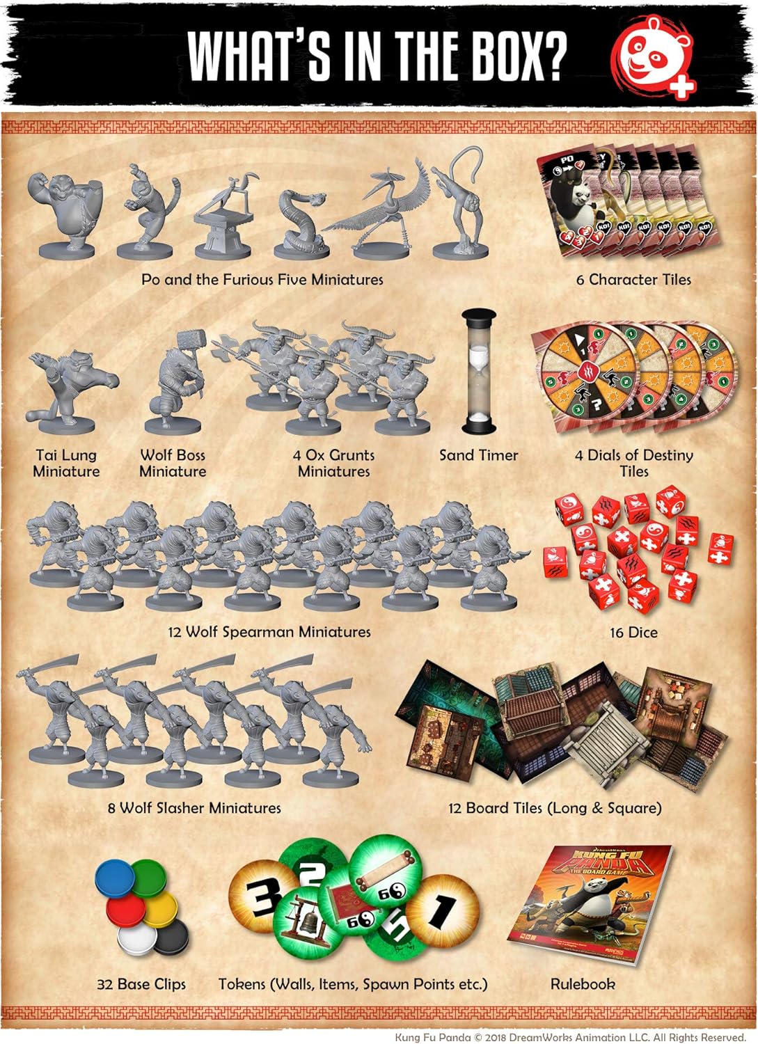 Kung Fu Panda Inglés Modiphius Entertainment Juego 2 a 4 Jugadores
