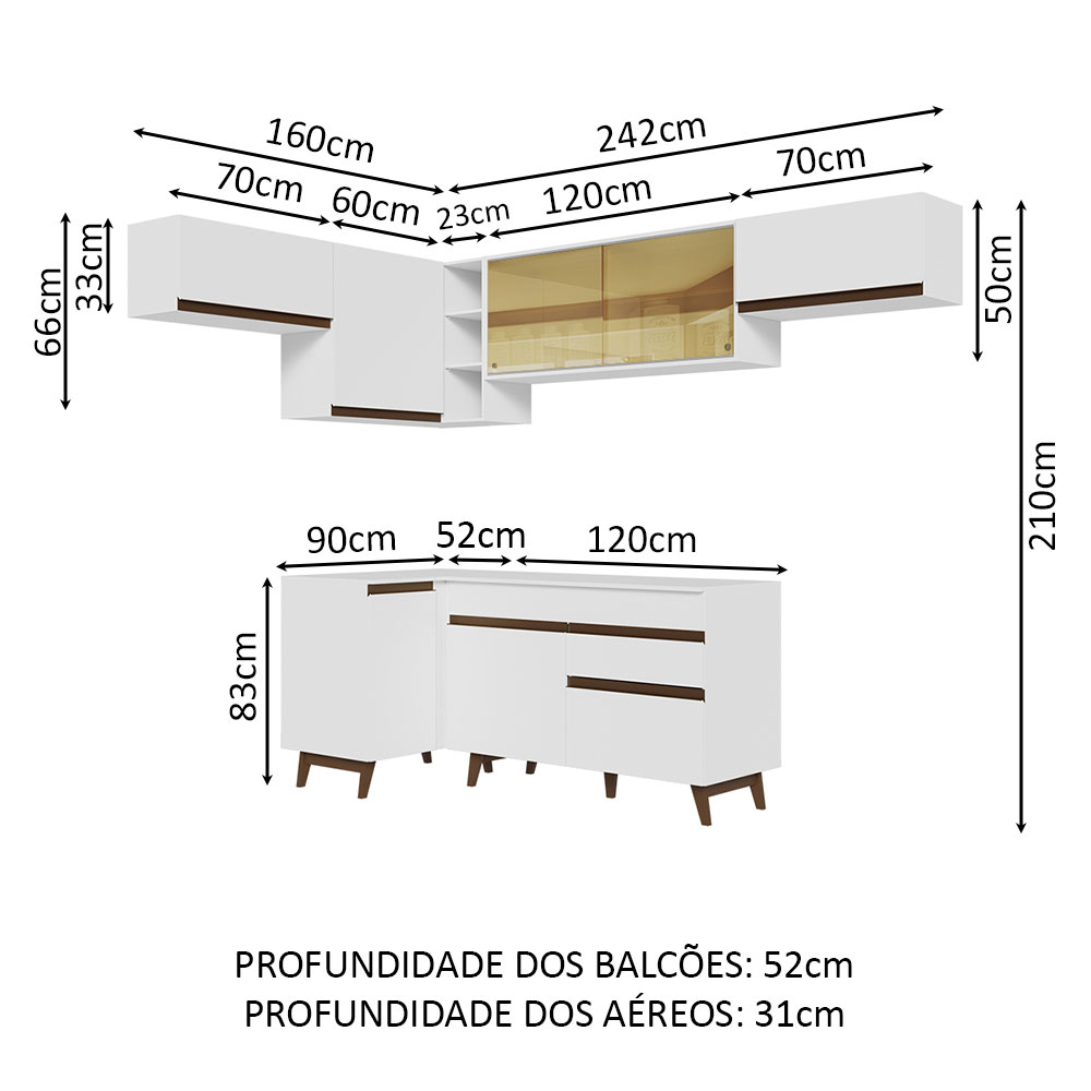 Cocina Integral Modular Madesa Reims 402cm BB 01.