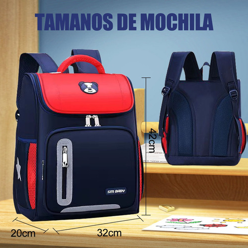 Mochila Escolar De Gran Capacidad Impermeable Primaria Con Parche Reflectante De Seguridad Preescolar Primaria Media Mochila Infantil Mochila Escolar