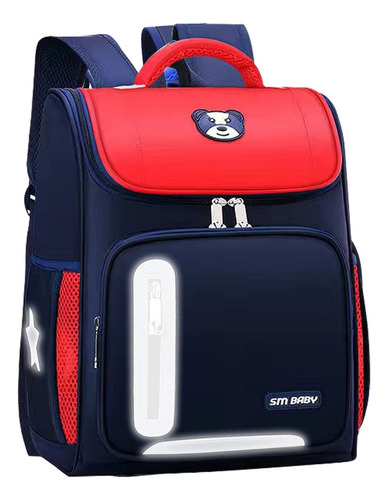 Mochila Escolar De Gran Capacidad Impermeable Primaria Con Parche Reflectante De Seguridad Preescolar Primaria Media Mochila Infantil Mochila Escolar
