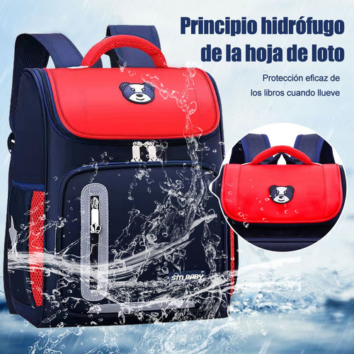 Mochila Escolar De Gran Capacidad Impermeable Primaria Con Parche Reflectante De Seguridad Preescolar Primaria Media Mochila Infantil Mochila Escolar