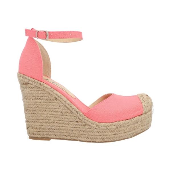 Alpargata De Plataforma Con Yute Para Mujer Color Coral