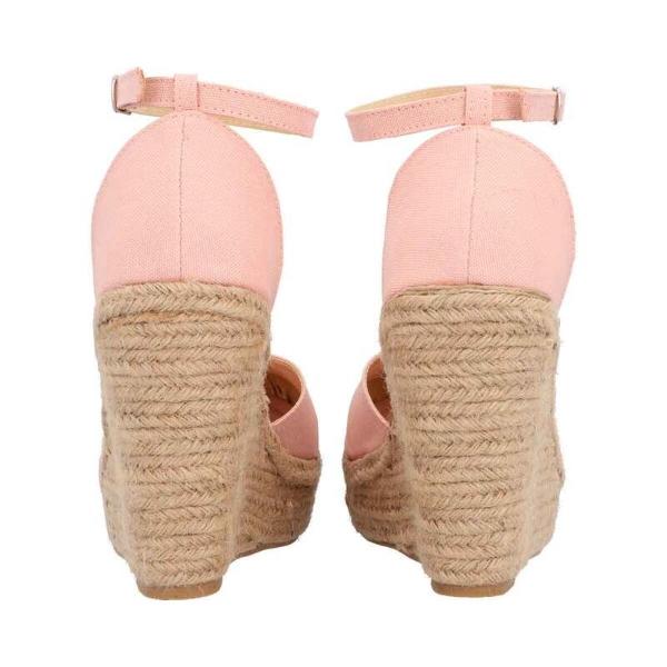 Sandalia Plataforma Yute Para Mujer Camel Con Flor
