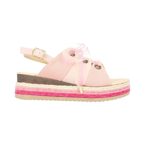 Alpargata De Plataforma Mujer Color Rosa Peach Con Listón
