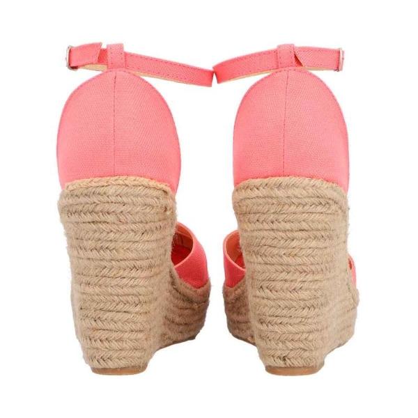 Alpargata De Plataforma Con Yute Para Mujer Color Coral