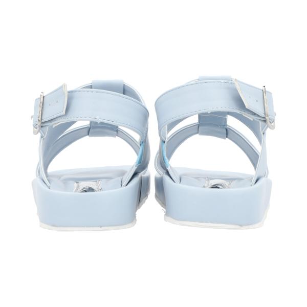 Sandalia De Plataforma Baja Con Látigo Ajustable Color Azul Celeste Para Mujer