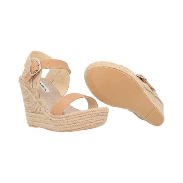 Alpargata De Plataforma Yute Natural Para Mujer Beige Con Látigo