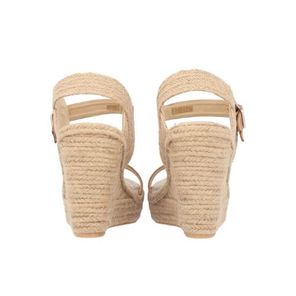 Alpargata De Plataforma Yute Natural Para Mujer Beige Con Látigo
