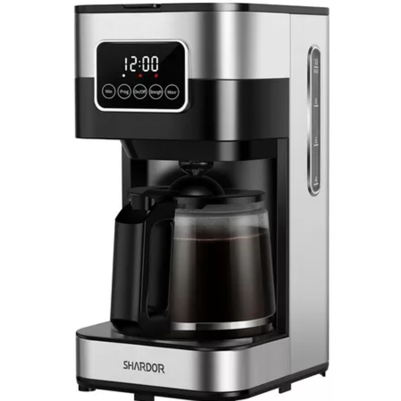Xinest Cafetera De Goteo Programable Con Filtro Permanente Color Plateado