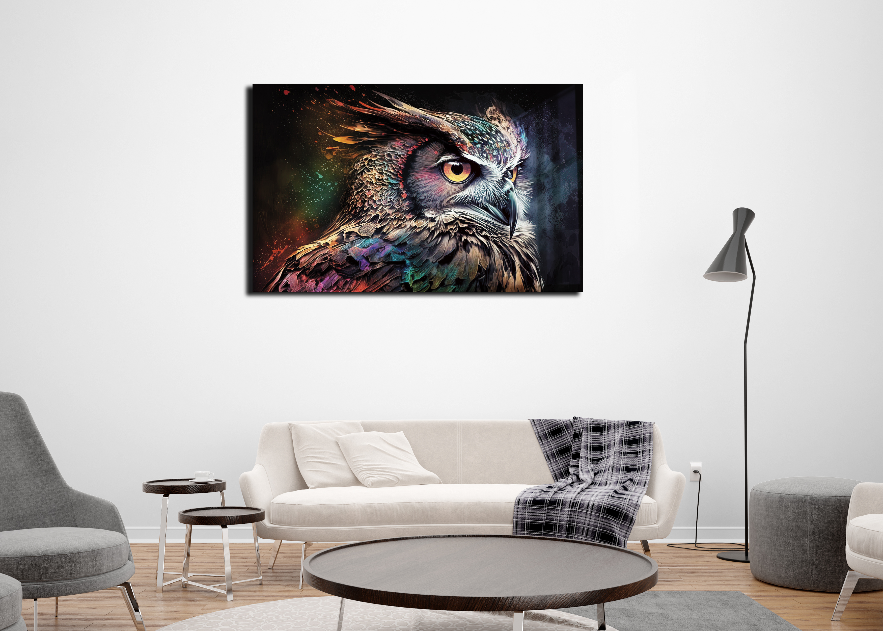 Cuadro Decorativo | Cuadro Acrílico | Búho | 70x120 | 