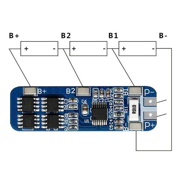 Cargador BMS 3s 3 Celdas Baterías 18650