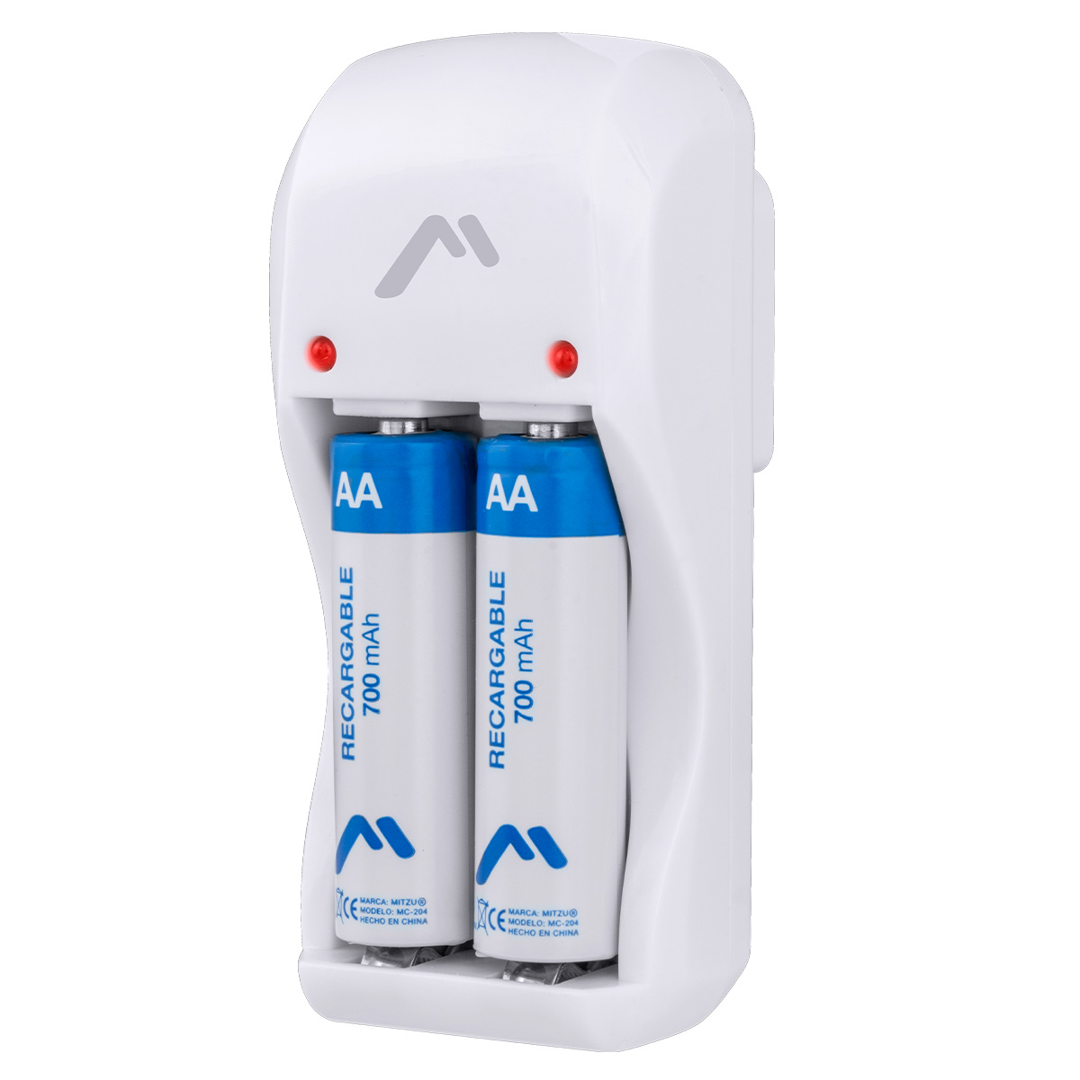 Cargador De Baterias Mitzu Aa/aaa/9 V/ni-cd/ni-mh Mc-204.