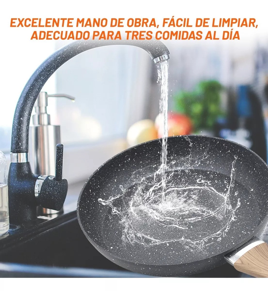 Sartén Antiadherente Cocina Menaje 20cm Aluminio Alemán.