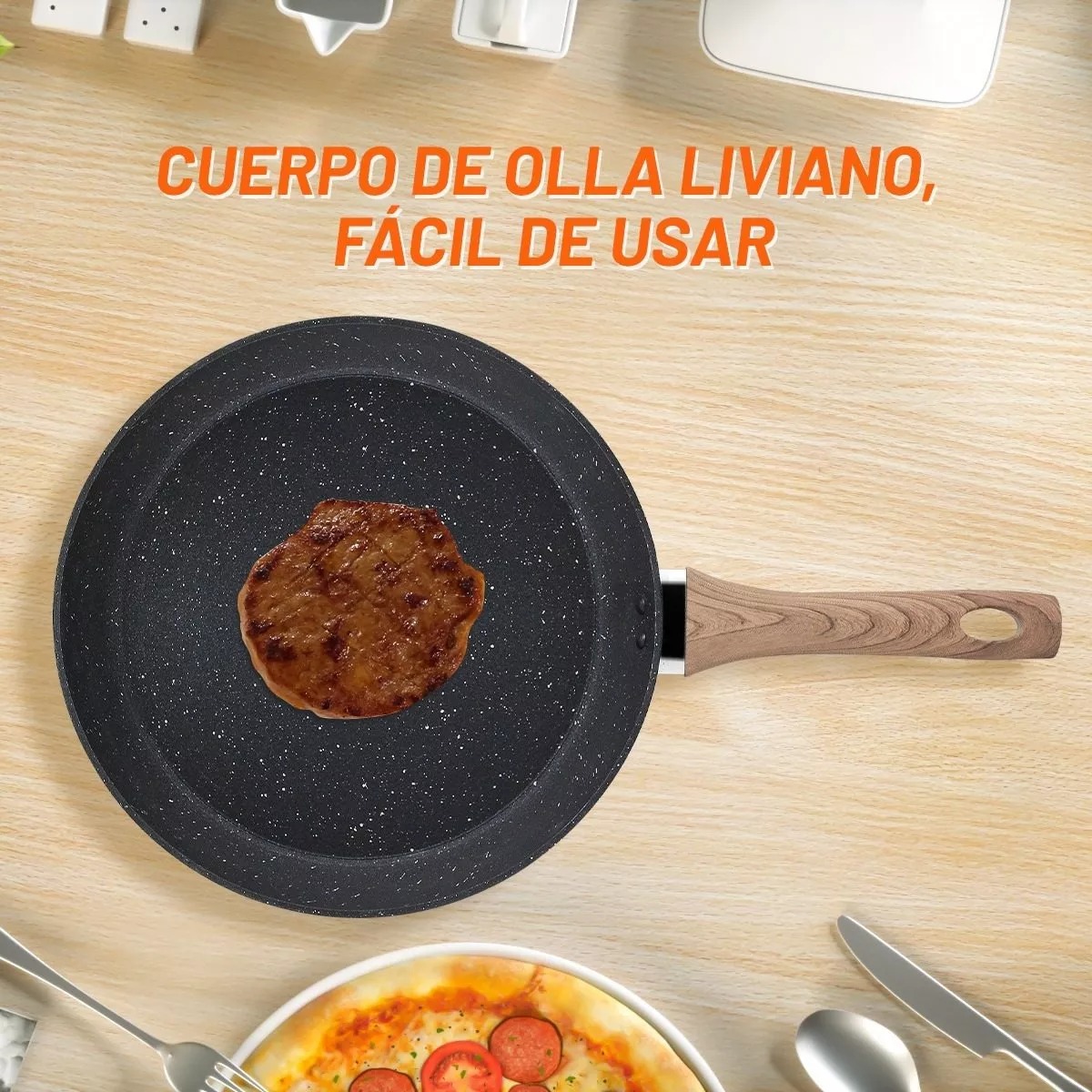 Sartén Antiadherente Cocina Menaje 20cm Aluminio Alemán.