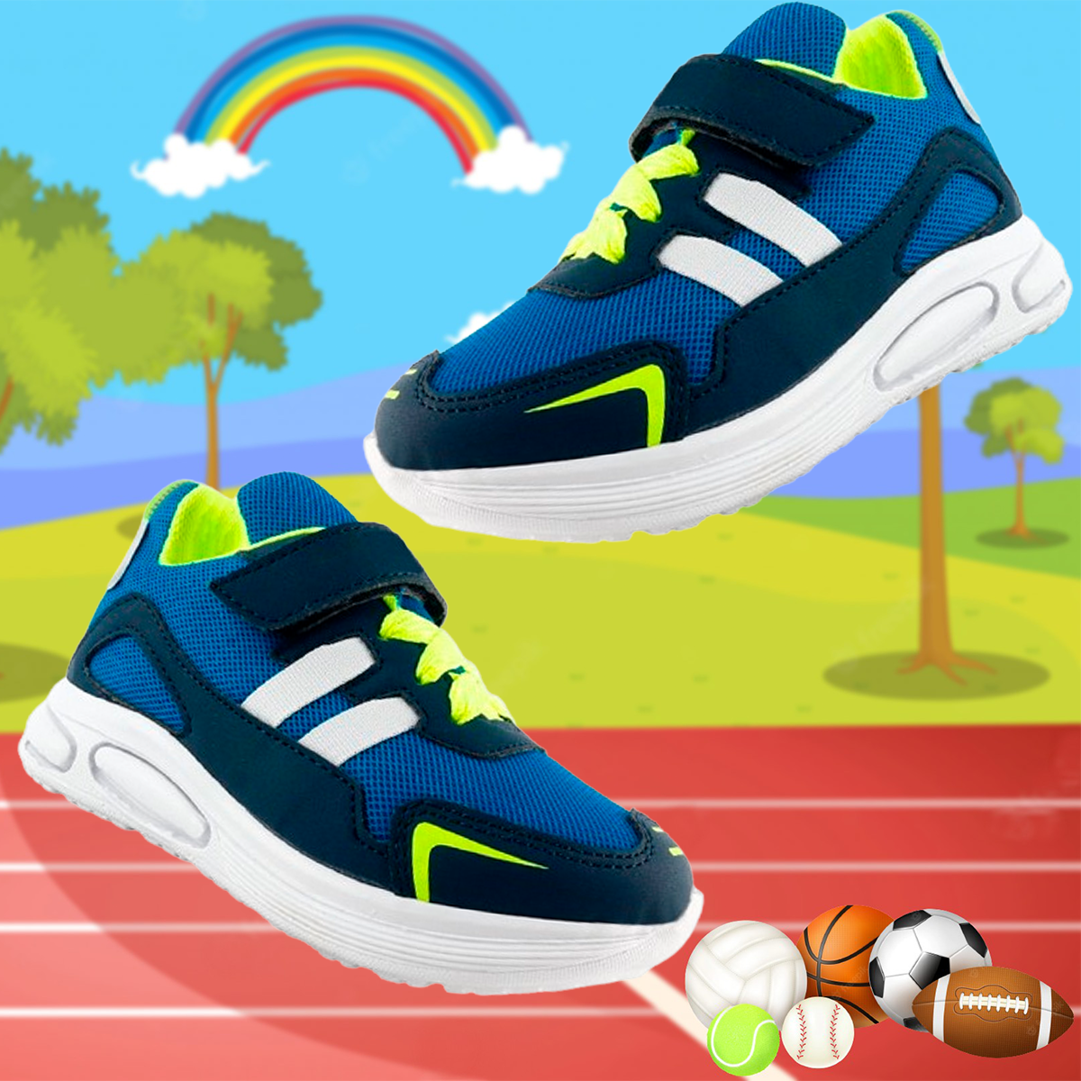 Tenis Niño Deportivo Velcro Arco Ortopédico Cómodo 268-ran