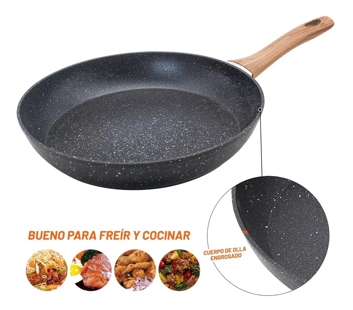 Sartén Antiadherente Cocina Menaje 20cm Aluminio Alemán.
