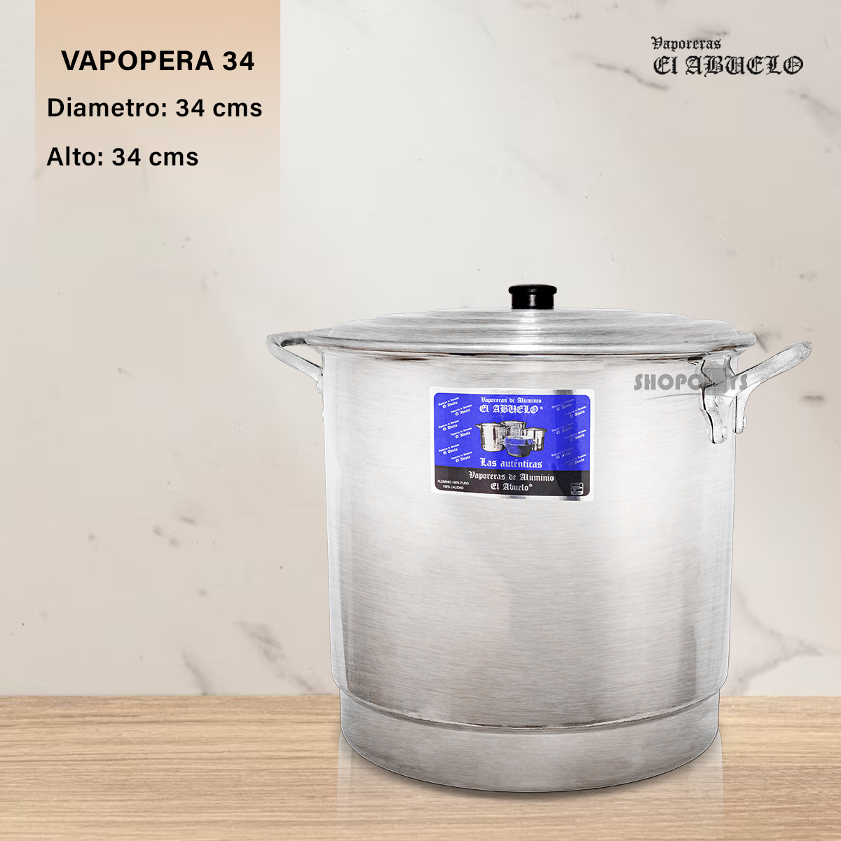 Vaporera De Aluminio El Abuelo 34