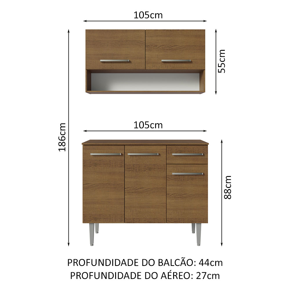 Cocina Integral Modular Madesa Emilly 105cm MM.