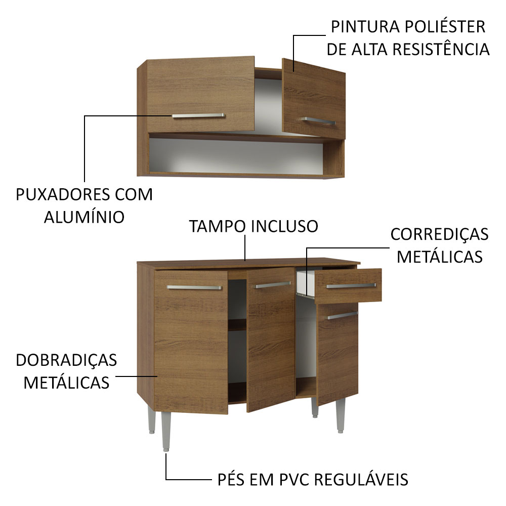 Cocina Integral Modular Madesa Emilly 105cm MM.