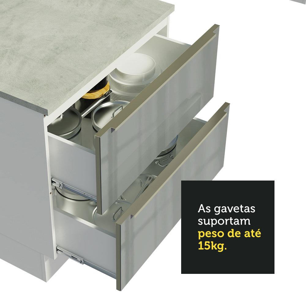 Cocina Integral Modular Madesa Lux 320cm BG.
