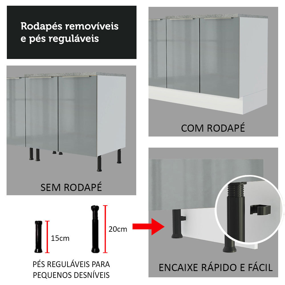 Cocina Integral Modular Madesa Lux 320cm BG.