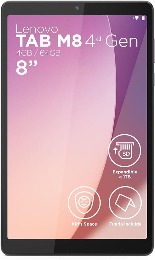 Lenovo Tab M8 4ta Gen |3RAM +32 GB, Color Azul (Funda incluida).