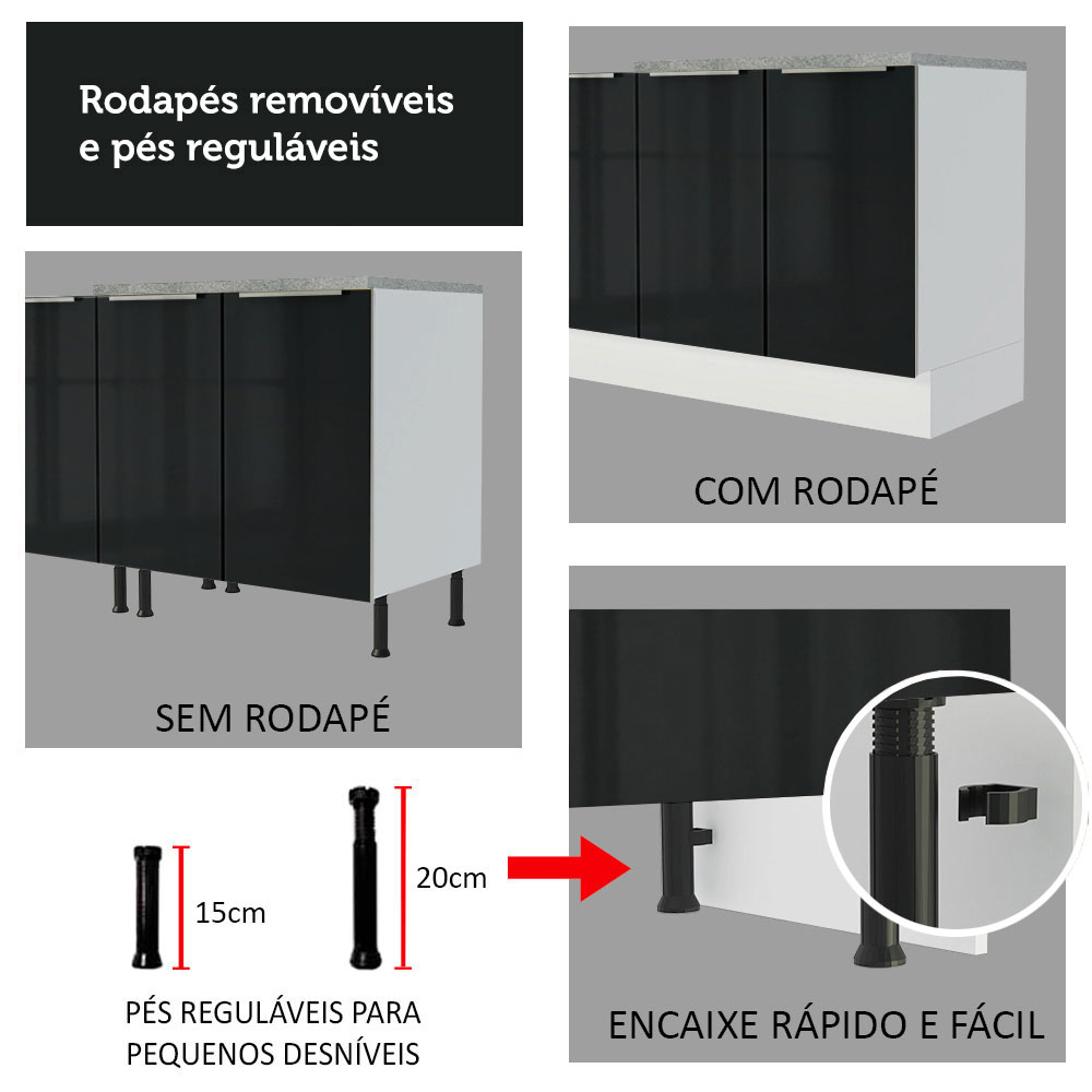 Cocina Integral Modular Madesa Lux 320cm BN.