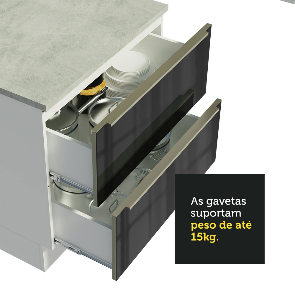 Cocina Integral Modular Madesa Lux 320cm BN.