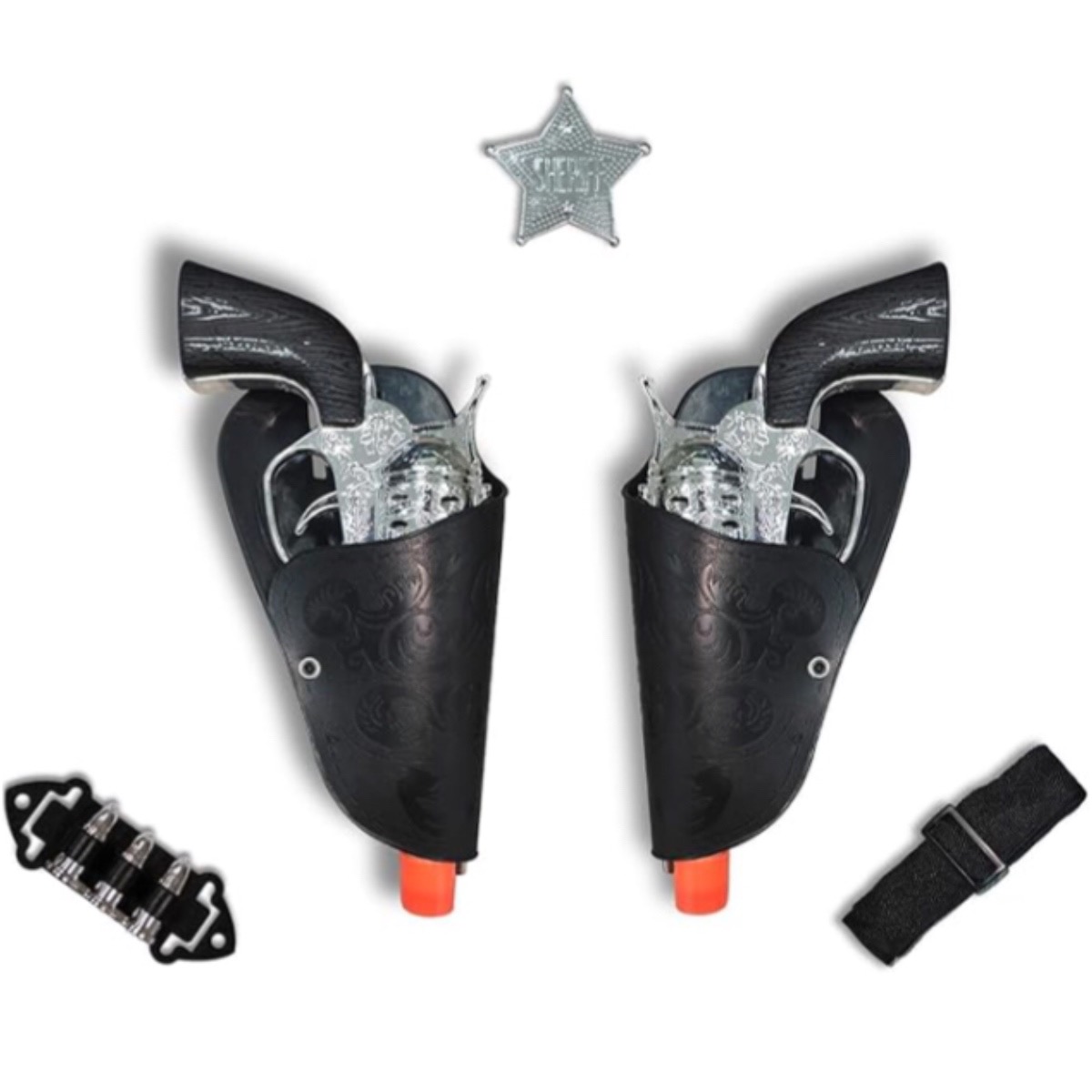2 Pistolas Vaqueras Pistola Revolver Juguete Disfraz.