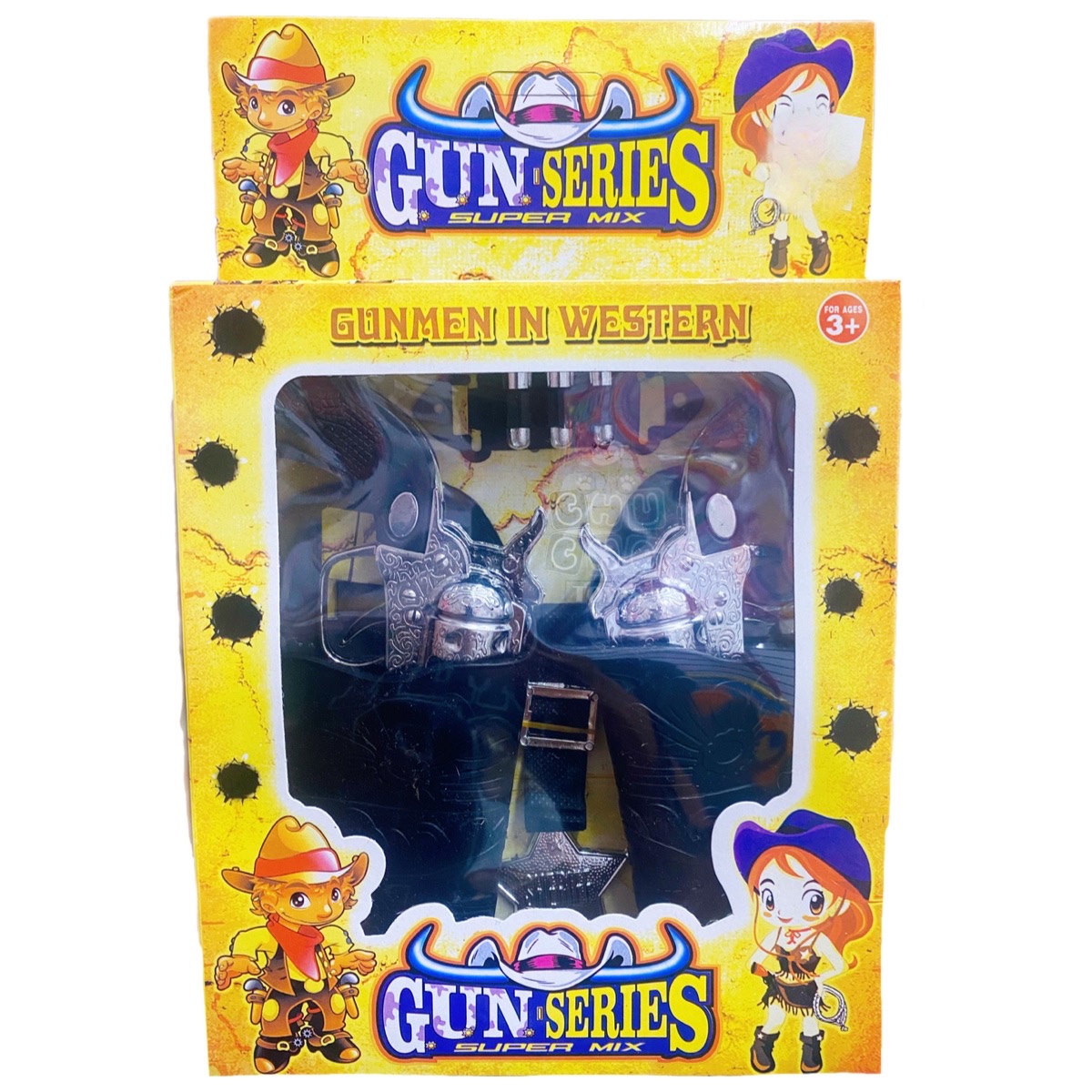 2 Pistolas Vaqueras Pistola Revolver Juguete Disfraz.