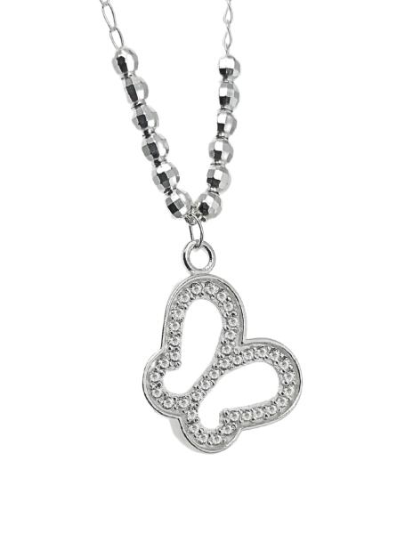 Collar de Mariposa de Plata .925 Joyería Zvezda