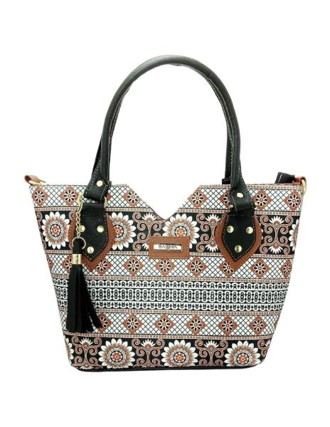 Bolsa artesanal de cuero vegano y yute
