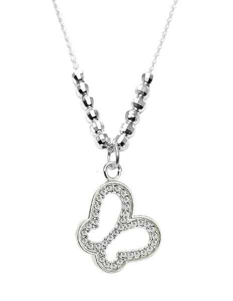 Collar de Mariposa de Plata .925 Joyería Zvezda