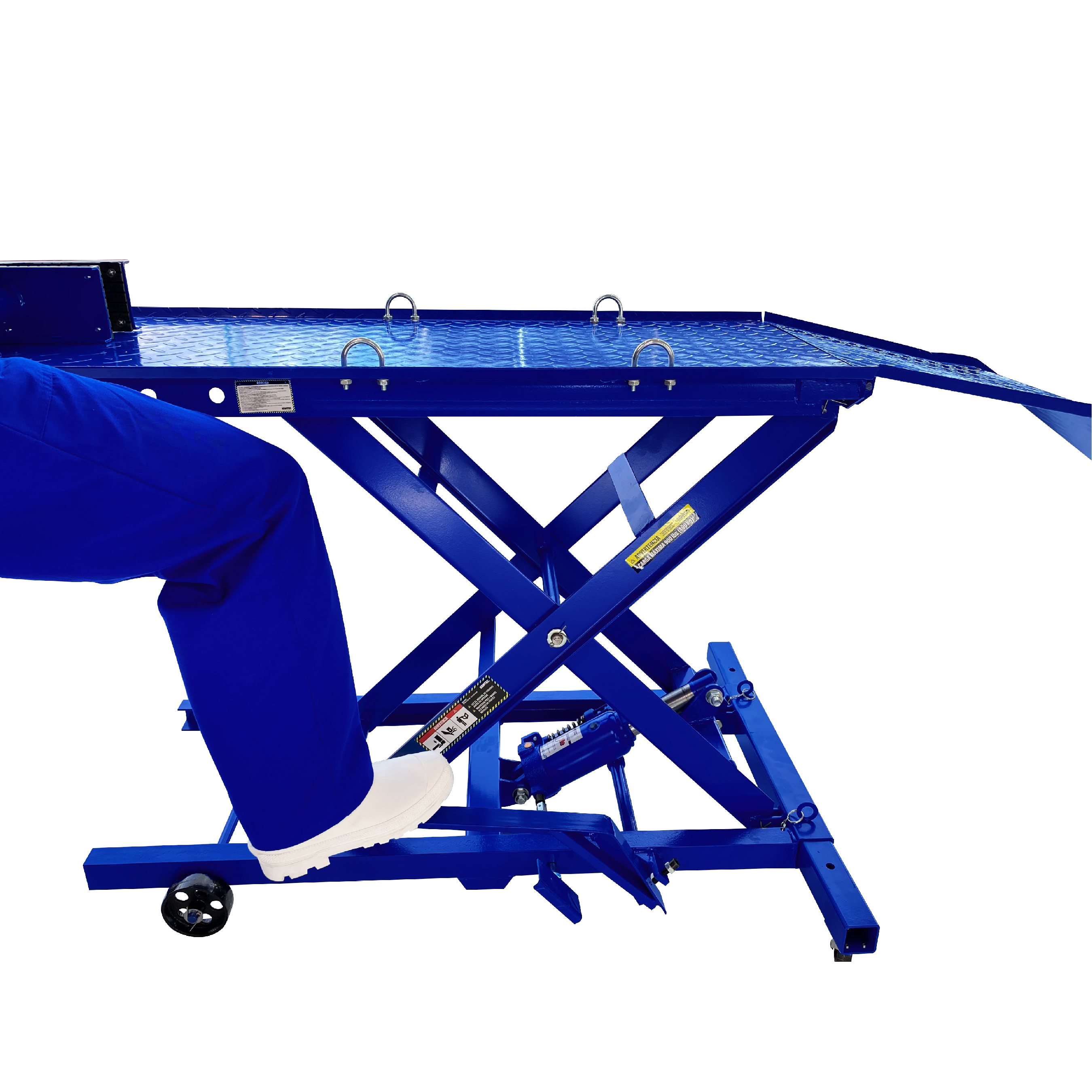 Rampa Hidraulica Para Motocicleta Hantec Heavyduty 500 Kg.