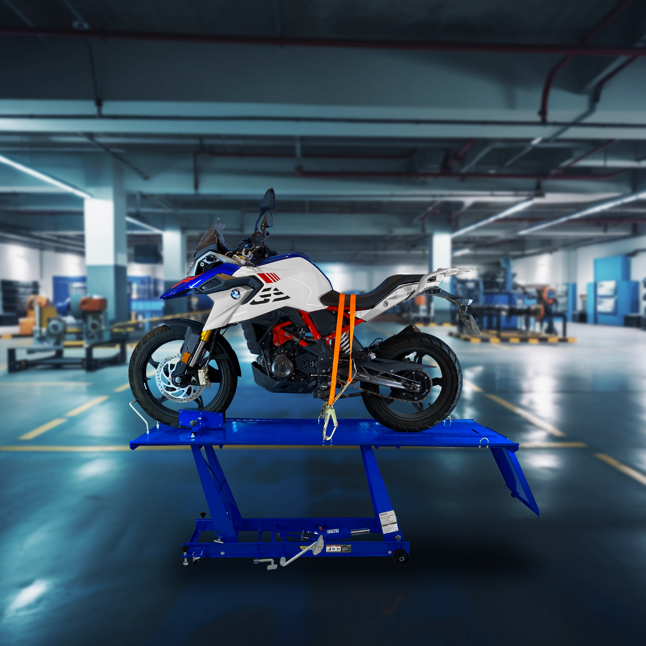 Rampa Hidraulica Para Motocicleta Hantec Heavyduty 500 Kg.