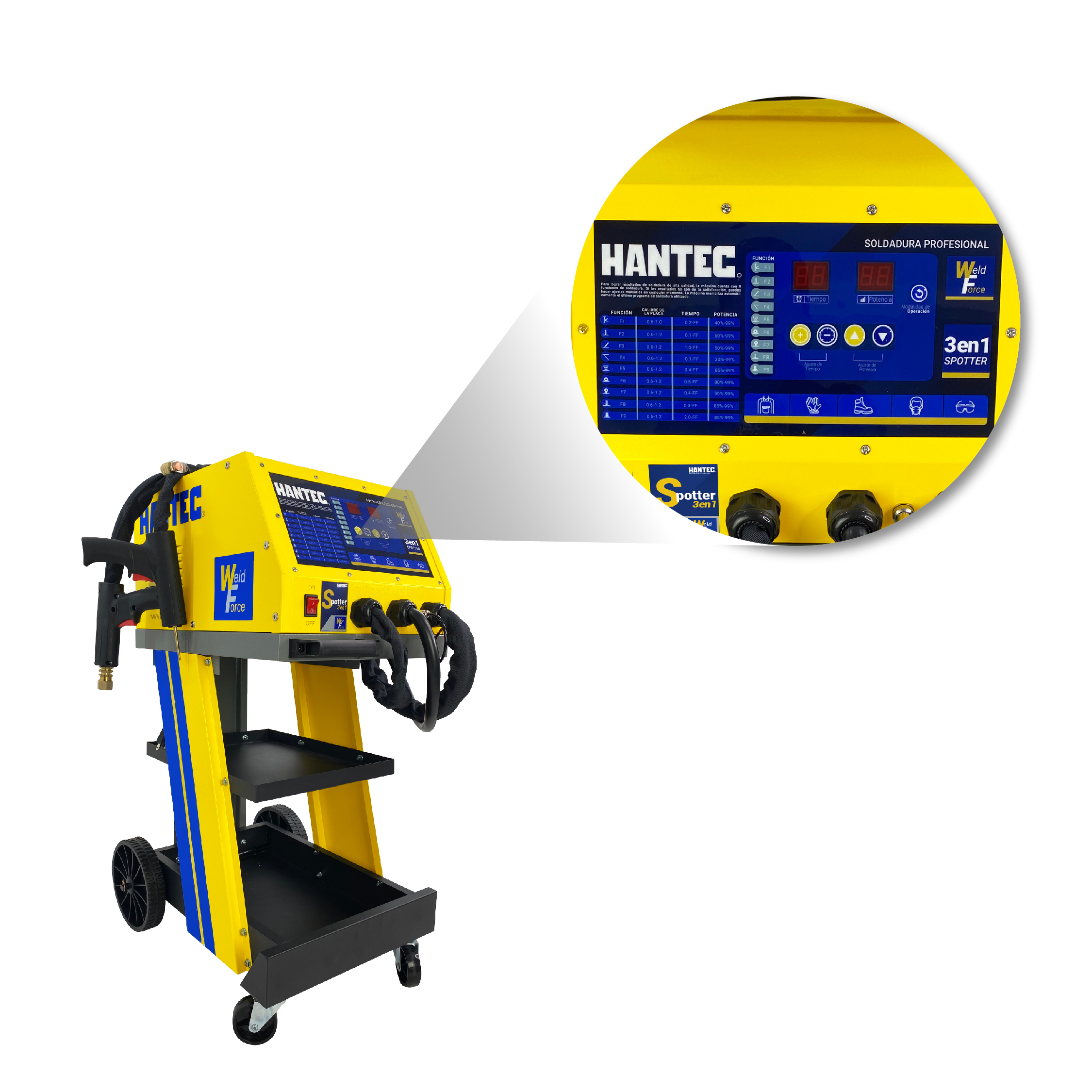 Spotter Hantec Para Hojalateria 3 En 1 Saca Abolladuras motor 110v.