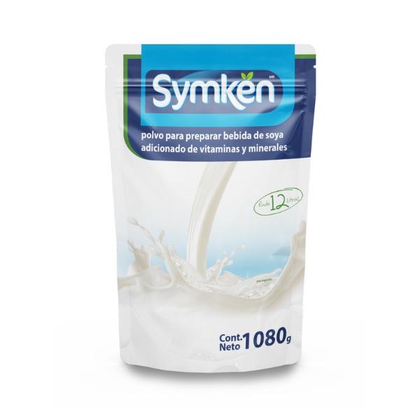 Bebida en polvo Symkën Soya Natural 1,080g | Rinde 12 litros | 100% vegetal | Alta en proteínas | Sin gluten, sin lactosa, sin colesterol