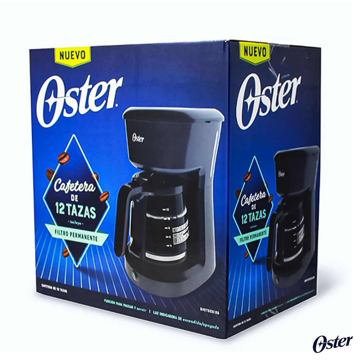 Cafetera Oster De 12 Tazas Con Filtro Permanente