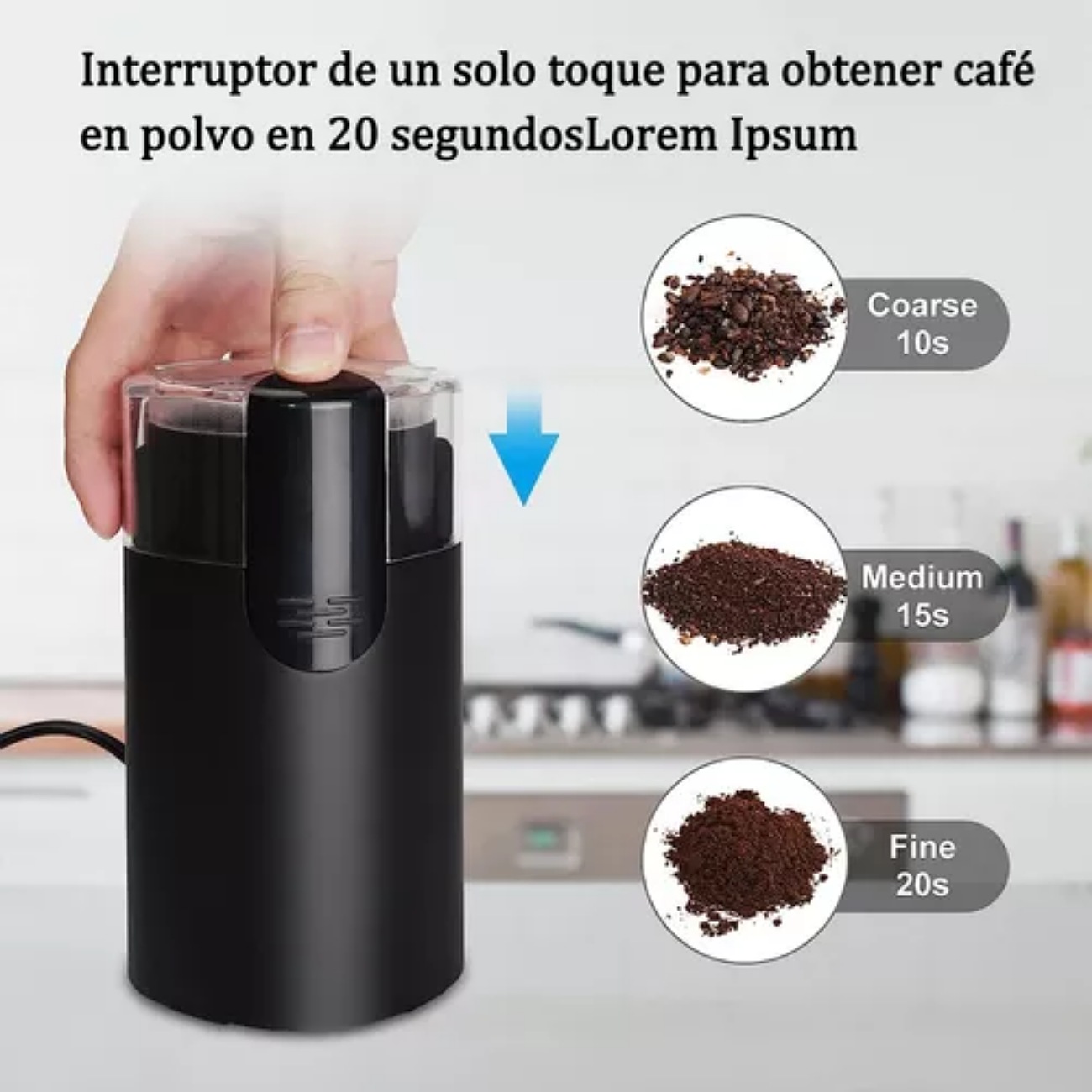 Moledor Molinillo Electrico Para Granos De Cafe Y Nuez 100g