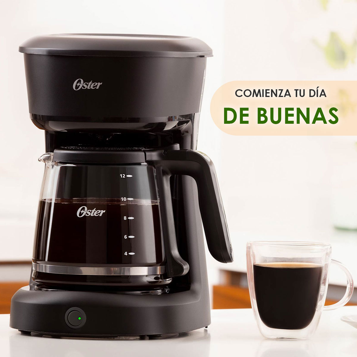 Cafetera Oster De 12 Tazas Con Filtro Permanente