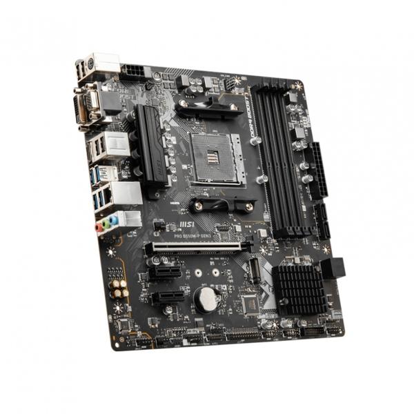 Tarjeta Madre MSI Micro-ATX PRO B550M-P GEN3 S-AM4 AMD B550 HDMI 128GB DDR4 para AMD