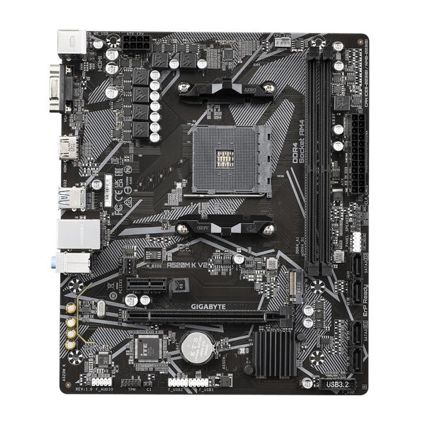 Tarjeta Madre Gigabyte Micro-ATX A520M K V2 S-AM4 AMD A520 HDMI 64GB DDR4 para AMD