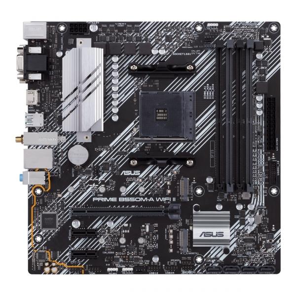 Tarjeta Madre ASUS Micro-ATX PRIME B550M-A WIFI II S-AM4 AMD B550 HDMI 128GB DDR4 para AMD