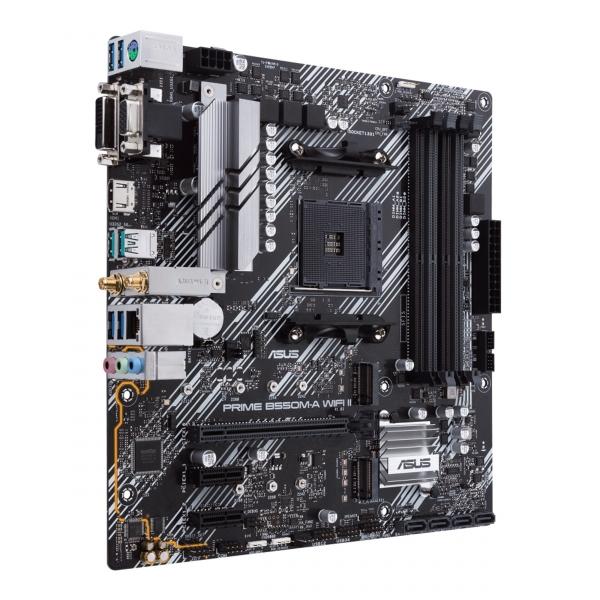 Tarjeta Madre ASUS Micro-ATX PRIME B550M-A WIFI II S-AM4 AMD B550 HDMI 128GB DDR4 para AMD