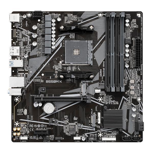 Tarjeta Madre Gigabyte Micro ATX B550M K (rev. 1.0) S-AM4 AMD B550 HDMI 128GB DDR4 para AMD