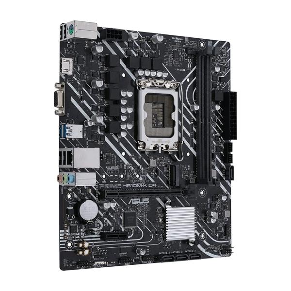 Tarjeta Madre ASUS PRIME H610M-K D4 Intel H610 S-1700 DDR4 64GB USB 3.1 y SATA 3.0 M.2 Micro-ATX 1xPCIE4.0x16 1xPCIE3