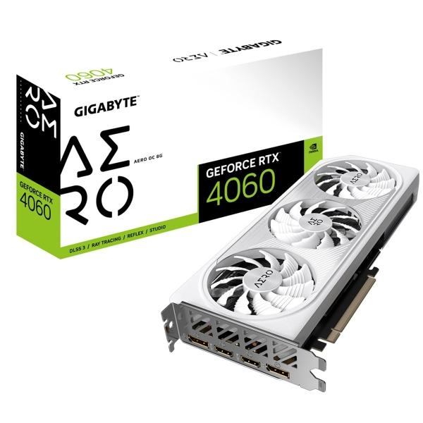 Tarjeta De Video Gigabyte NVIDIA GeForce RTX 4060 AERO OC 8G 8GB 128-bit GDDR6 PCI Express 4.0