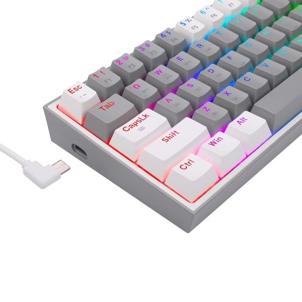 Teclado Mecánico Gamer Redragon Fizz Pro K616 RGB Red Switch Inalámbrico RF Bluetooth Ingles