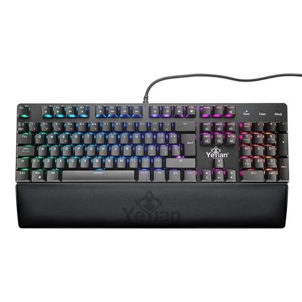 Teclado Mecánico Gamer Yeyian Kusari RGB Switch Outemu Brown Alámbrico Español